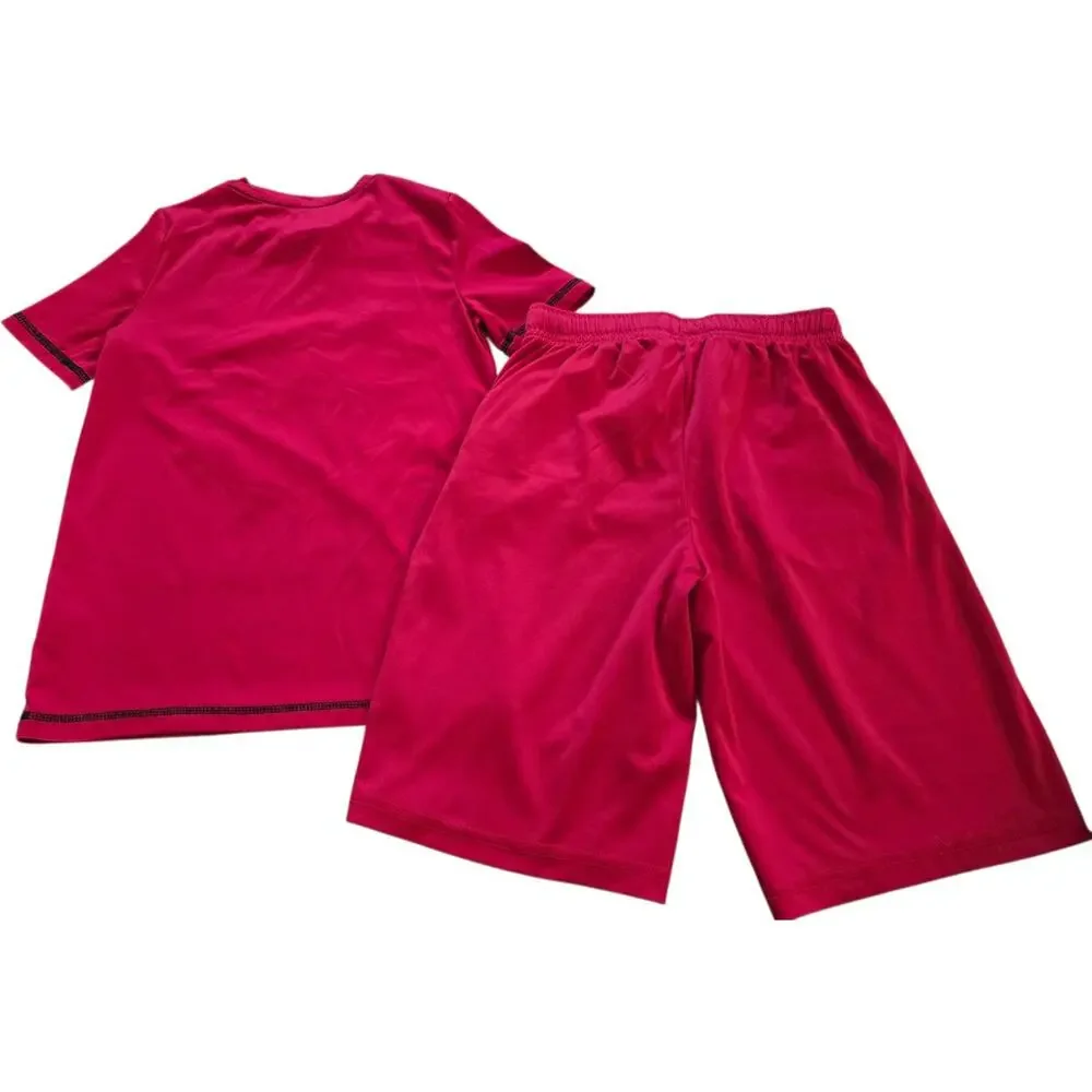 Spiderman Marvel Jumping Beans Boy SZ 8 red 2 piece matching short set